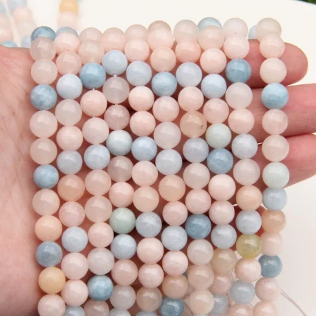 Shop Exquisite Natural Morganite Beads - 6mm, 8mm, & 10mm - Wholesale Crystals
