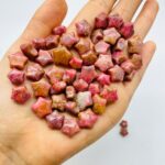 121 Pieces Mini Rhodonite Star DIY Pendant