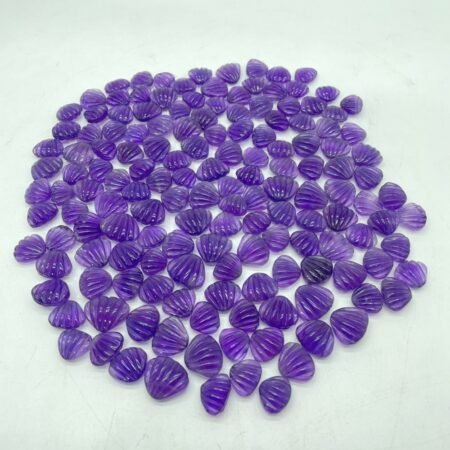 152 Pieces Mini Amethyst Shell Carving For DIY