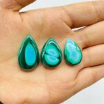 17 Pieces Beautiful Malacholla Teardrop Pendant For DIY(Malachite mixed Chrysocolla)