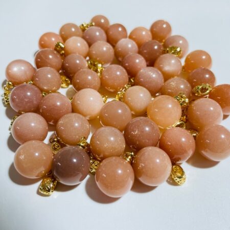 42 Pieces Sunstone Spheres Pendant