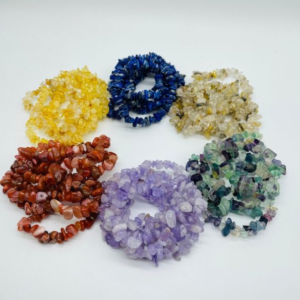 6 Types Chip Bracelet Lapis Lazuli & Fluorite Wholesale