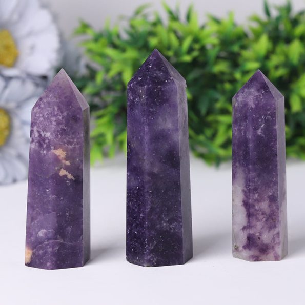 Natural Purple Mica Points Healing Tower