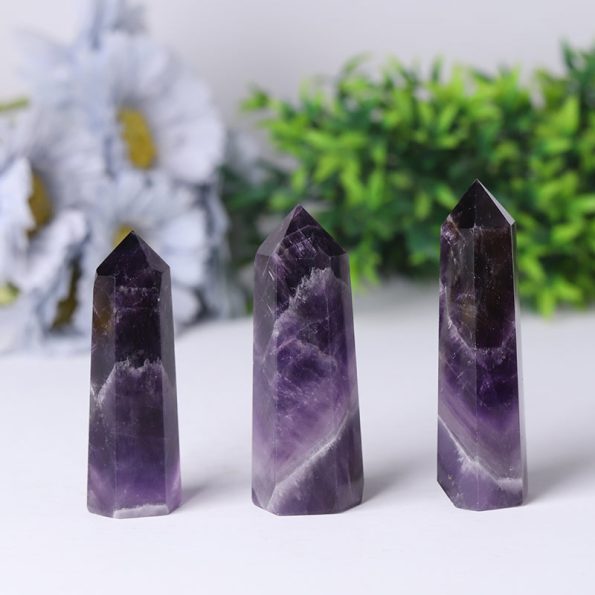 Wholesale Natural Dream Amethyst Chevron-Amethyst Points