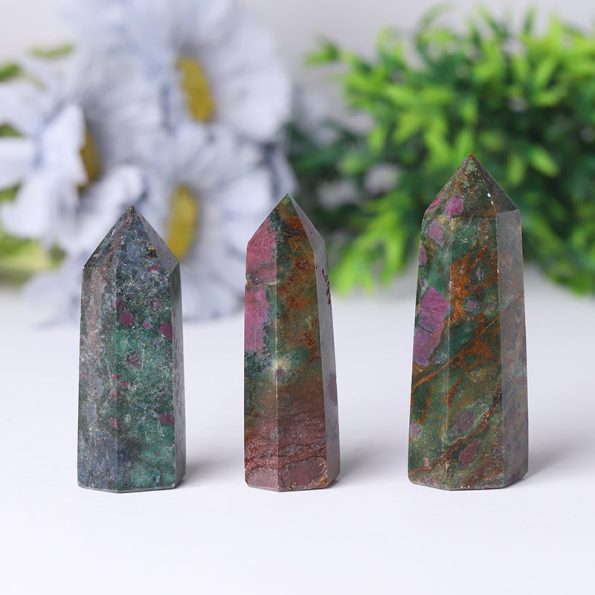 Natrual Ruby Kyanite Point Healing Tower for Collection