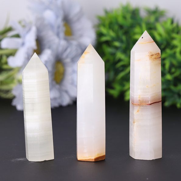 Wholesale Bulk Natural Crystal Afghan White Jade R Crystal Points