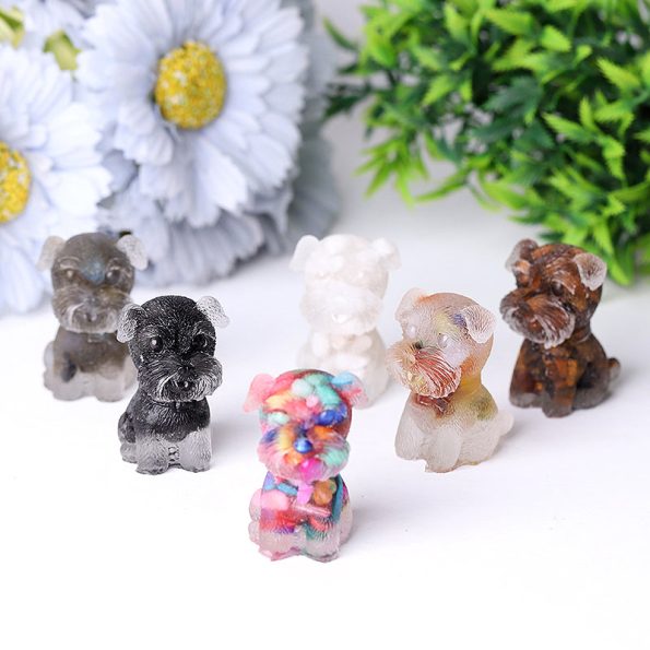 Wholesale Resin Crystal Schnauzer Dog