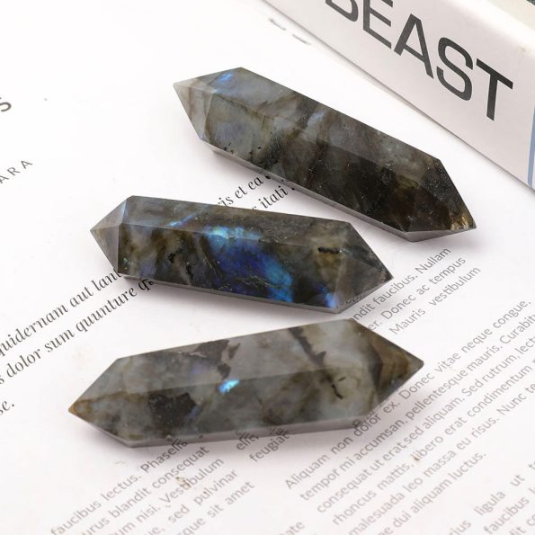 Set of 3 Labradorite Double Terminated Points