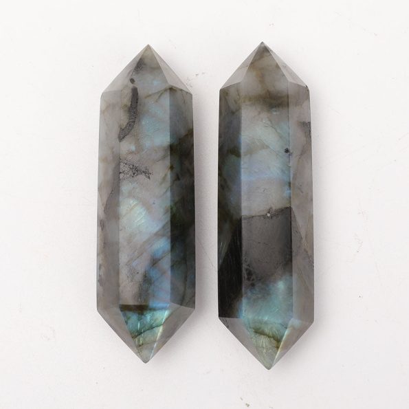 Set of 2 Labradorite Double Terminated Points