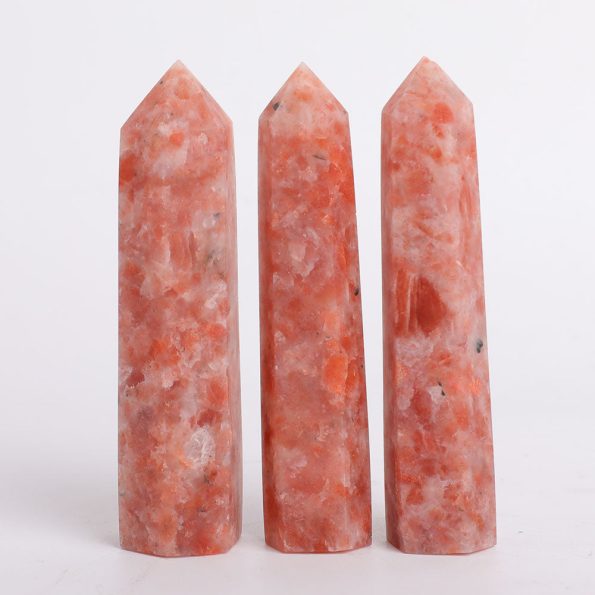 Set of 3 Gold Strawberry Quartz Points