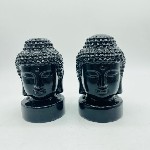 Obsidian Buddha Head Carving Wholesale