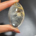 Silver Rutile Quartz Mixed Mica Horse Eye Marquise Shape