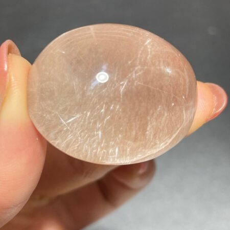 Super Clear Pink Silver Rutile Quartz Crystal