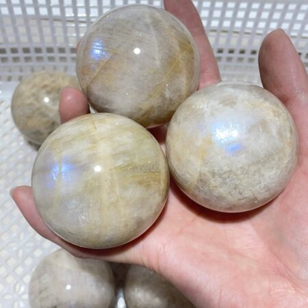 14 Pieces Beautiful Blue Moonstone Spheres