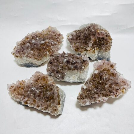 5 Pieces Raw Amethyst Super7 Cacoxenite Cluster Stone