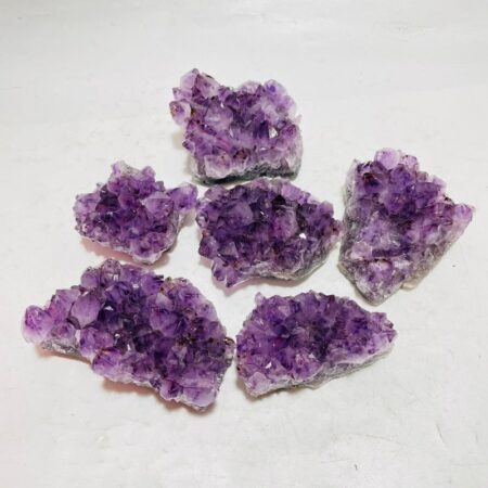 6 Pieces Beautiful Amethyst Cacoxenite Super7 Cluster