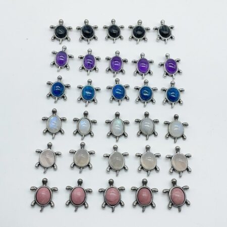 6 Types Cute Turtle Pendant Wholesale Moonstone Amethyst