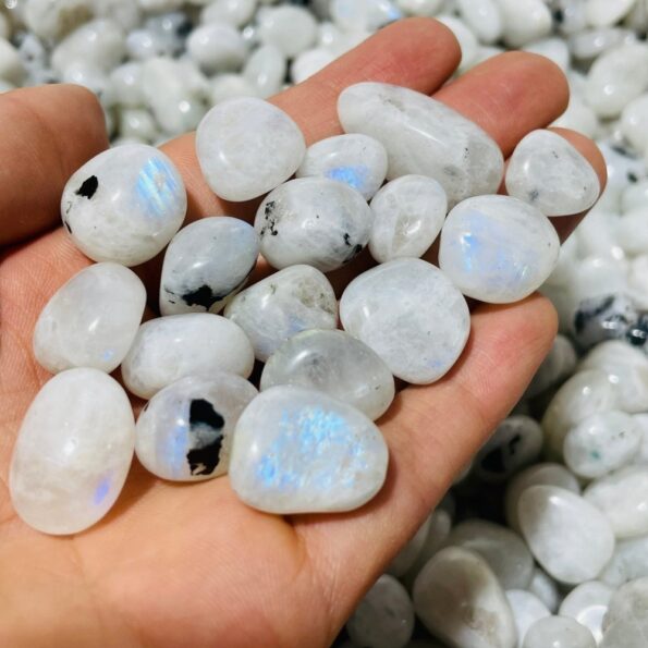 0.4-0.8in Blue Moonstone Stone Small Tumbled Wholesale