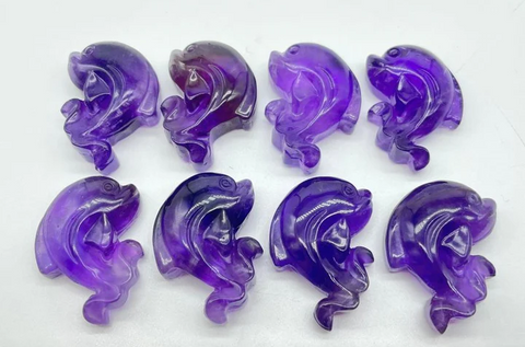 2 Types Dolphin & Mermaid On The Moon Amethyst Car Air Vent Clips Wholesale