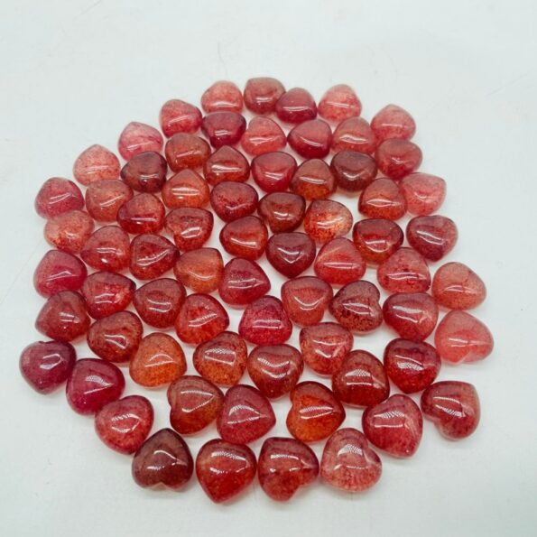 High Quality Mini Strawberry Quartz Heart DIY Pendant Wholesale