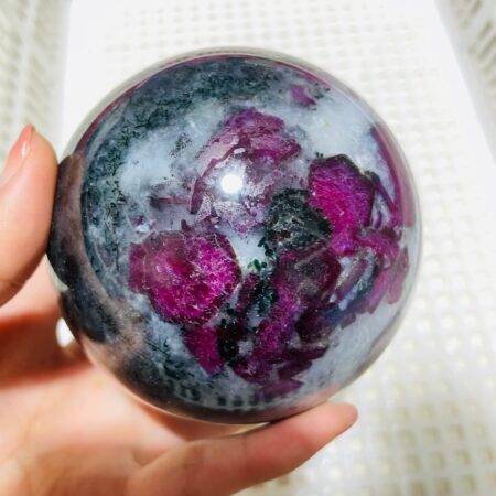 High Quality Ruby Zoisite Sphere Mixed Moonstone