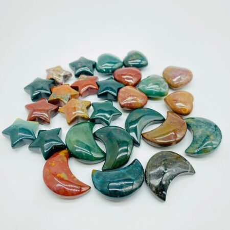 Ocean Jasper Star&Moon Heart Wholesale