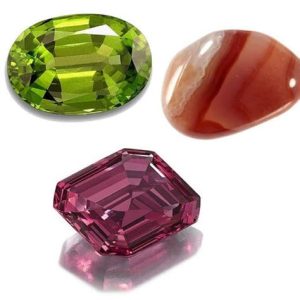 Leo Birthstone: VS Peridot, Ruby, and Sardonyx